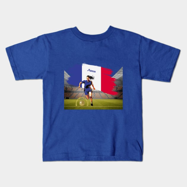 France T-Shirt, Unisex T-Shirt, Women’s World Cup, soccer t-shirts, football t-shirts, women’s football, French national football team Kids T-Shirt by Clinsh Online 